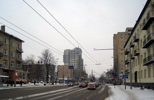 Район Антакальнис зимой на фото