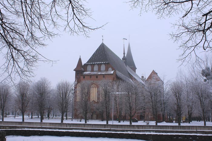 Кафедральный собор Калининграда в декабре